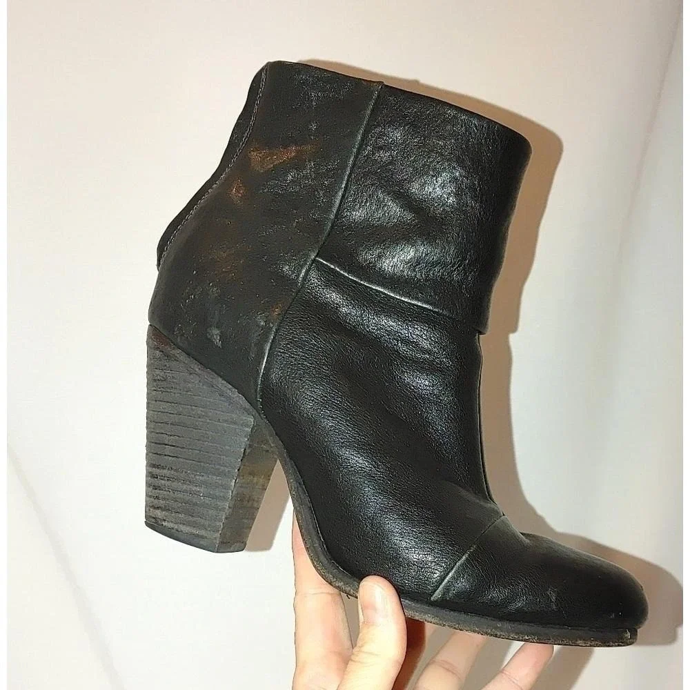 Rag & Bone Classic Newbury Black Ankle‎ Bootie 37
